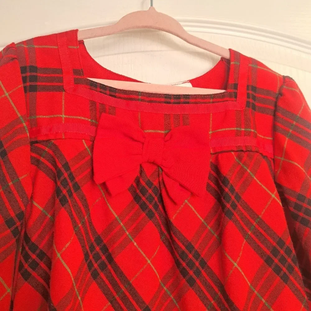 Minnie Mouse Christmas Disney Store Holiday Nightgown Bows Plaid - Picture 3 of 5